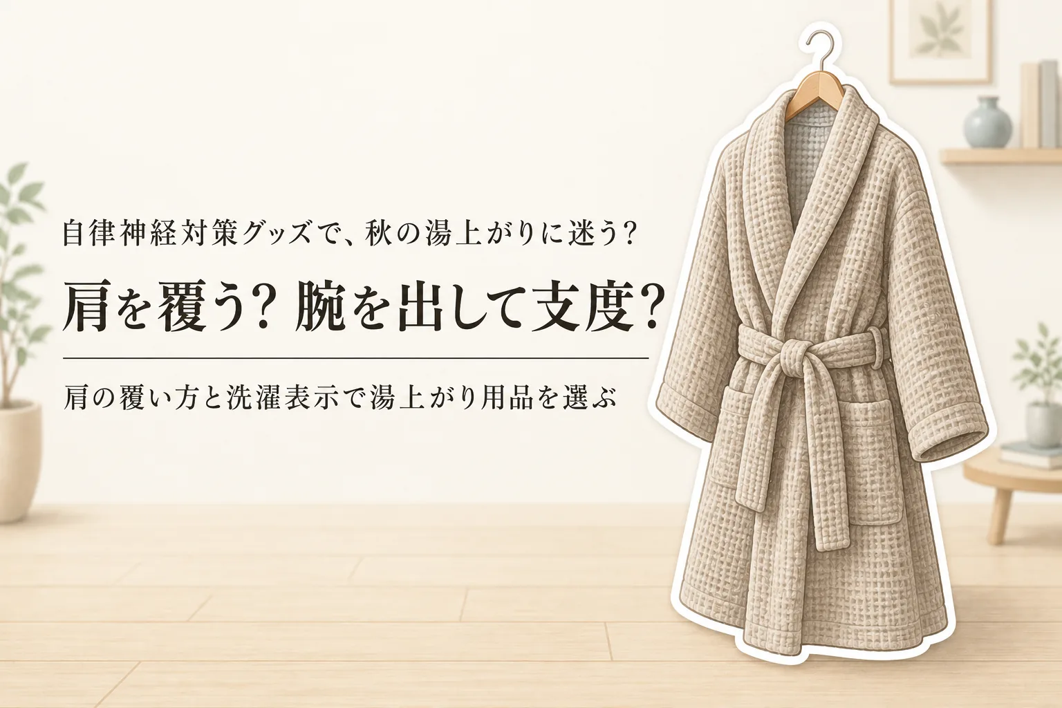 秋の湯上がりはタオル地バスローブとラップタオルどっち？乾きやすさ・洗濯・動きやすさで選ぶ