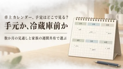 【年末前・2027年準備】書き込みやすい卓上カレンダーとマグネット式週間予定表はどっち？家族の予定を置き場所で選ぶ