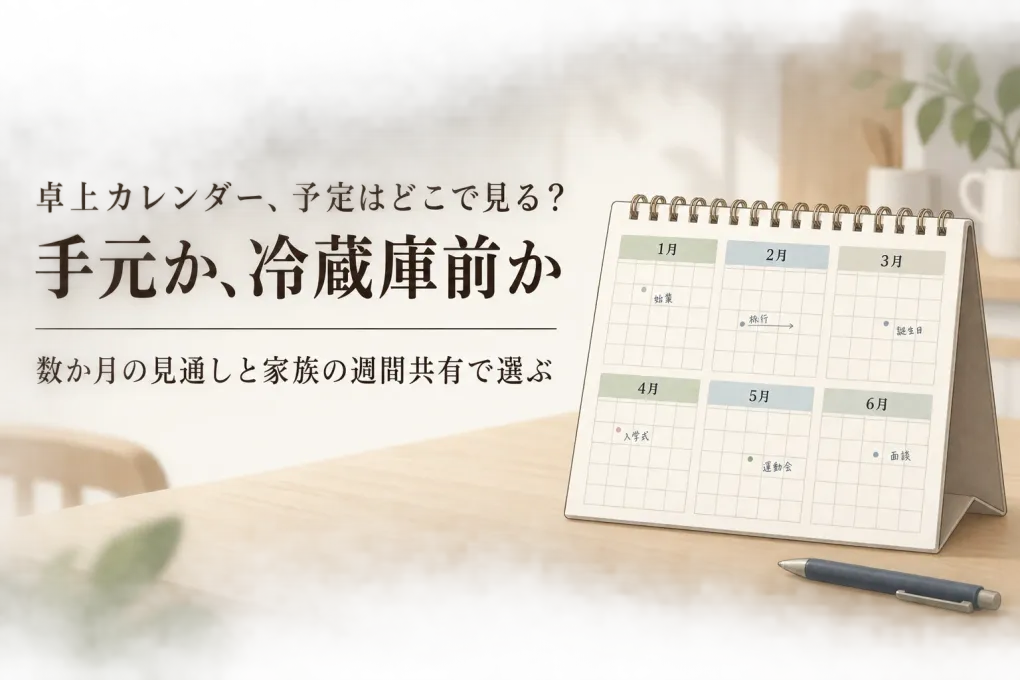 【年末前・2027年準備】書き込みやすい卓上カレンダーとマグネット式週間予定表はどっち？家族の予定を置き場所で選ぶ